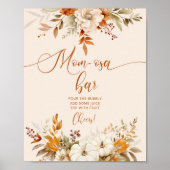 Poster Barre mère-osa de chute rustique (Devant)