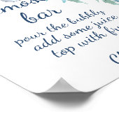 Poster Barre Mimosa bleu foncé (Coin)