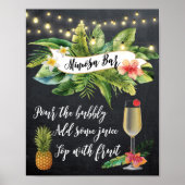 Poster Barre Mimosa tropical Signal lumières à cordes (Devant)