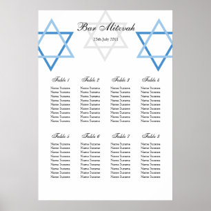 Poster Barre Mitzvah Table Plan de siège