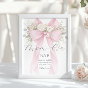 Poster Barre Momosa Rose Arc-en-ciel Floral