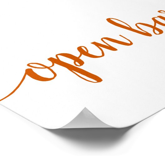 Poster Barre ouverte simple | Automne Orange Tout Événeme (Coin)