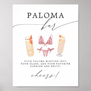 Poster Barre Paloma   Fête des mariées des culottes et de