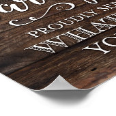 Poster BARRE Rustique Chic OPEN Party Sign Print (Coin)