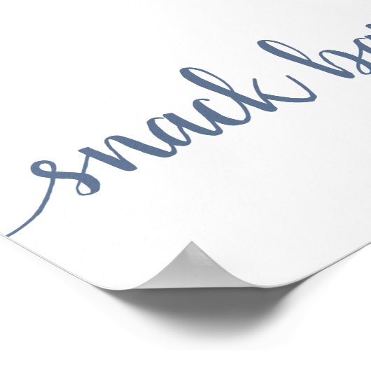 Poster Barre Snack Simple | Dusty Blue Any Event Sign (Coin)