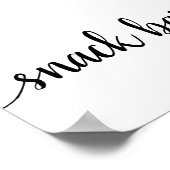 Poster Barre Snack Simple | Script noir Tout événement Si (Coin)