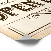Poster BARRE vintage OUVERTE (Coin)
