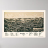 Poster Barre, VT Carte panoramique - 1891 (Devant)