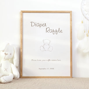Poster Barreau minimaliste Baby shower