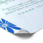 Poster Barreau Super bleu et Turquoise rétro (Coin)