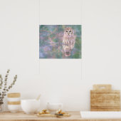 Poster Barred Owl Pastel Oilpaint (Cuisine)