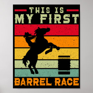 Poster Barrel Racer C'Est Mon Premier Barrel Race Horse