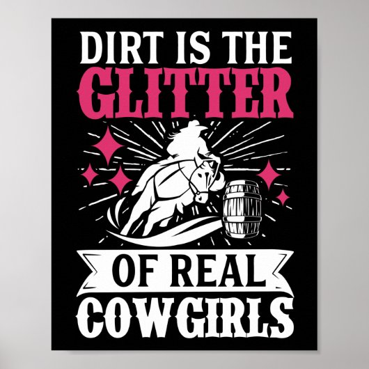 Poster Barrel Racer Dirt Est La Parties scintillant De Vé (Devant)
