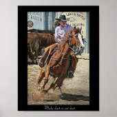 Poster Barrel Racer "Make Dust or Eat dust" (Devant)