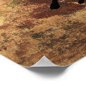 Poster Barrel Racing Girl Silhouette on a Grunge Texture (Coin)