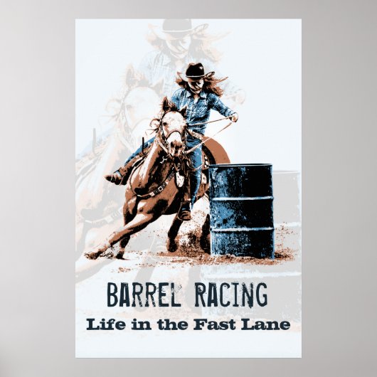 Poster Barrel Racing - La vie dans la voie rapide (Devant)