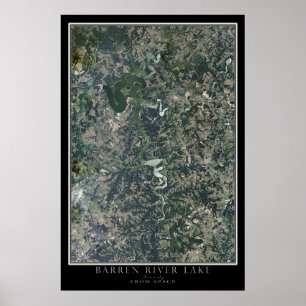 Poster Barren River Lake Kentucky Carte de l'affiche sate