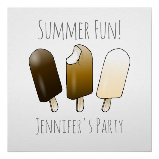 Poster Barres de glace recouvertes de chocolat (Devant)