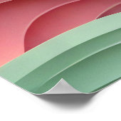 Poster Barres ondulées couleur bonbon (Coin)