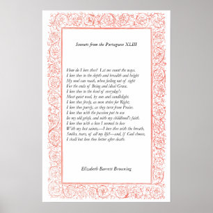 Poster Barrett Browning - Sonnets du Portugais 43