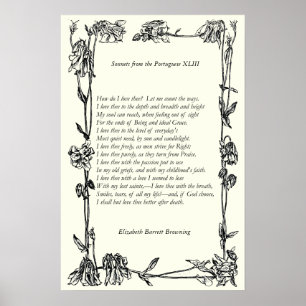 Poster Barrett Browning - Sonnets du Portugais 43