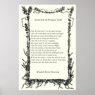 Poster Barrett Browning - Sonnets du Portugais 43