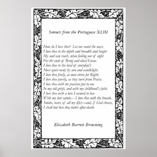 Poster Barrett Browning - Sonnets du Portugais 43