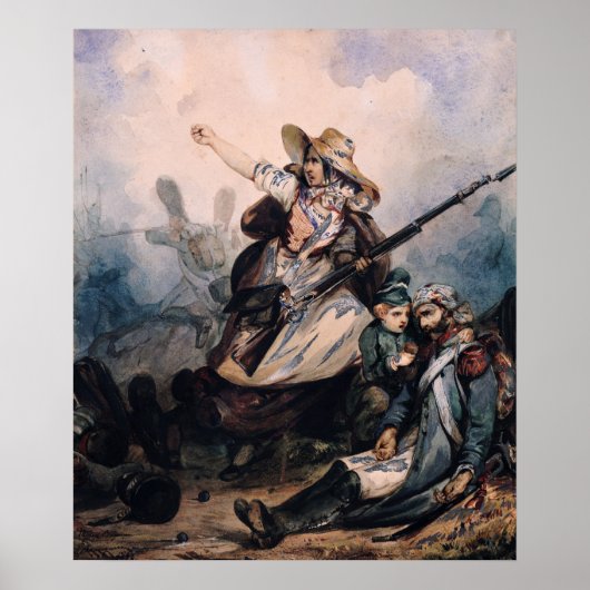 Poster Barricade en 1830, 1834 (Devant)
