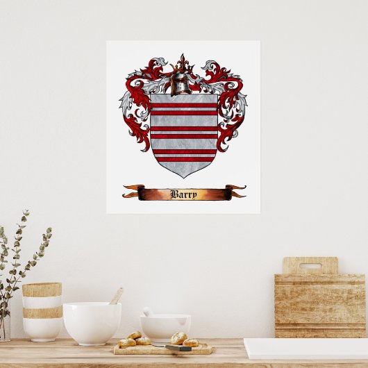 Poster Barry Bouclier des armes (Cuisine)