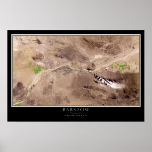 Poster Barstow California From Space Satellite Map