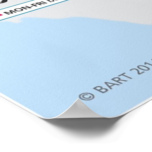 Poster Bart Train Map (Coin)