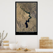 Poster Bartlett Lake Arizona Carte satellite de l'affiche (Cuisine)