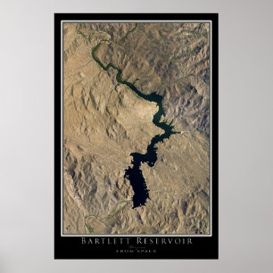 Poster Bartlett Lake Arizona Carte satellite de l'affiche