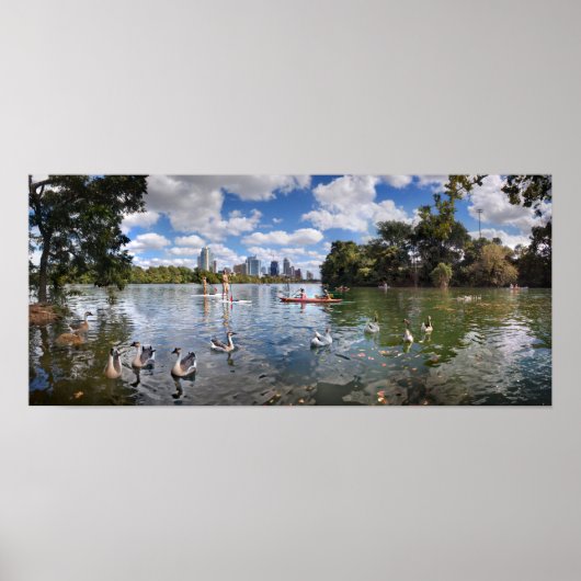 Poster Barton Creek à Lady Bird Lake - Austin, Texas (Devant)