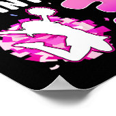 Poster Basculer en 3 Cheerleader Fille de 3 ans d'anniver (Coin)