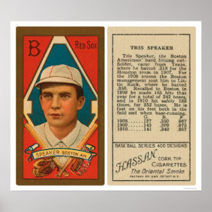 Poster Base-ball 1911 de Red Sox d'orateur de Tris