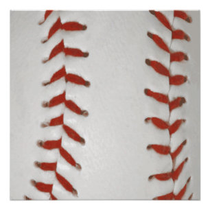 Poster Base-ball Print Pattern