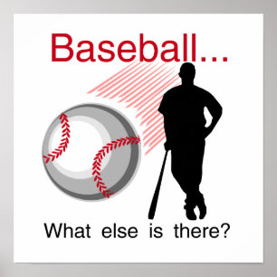 Poster Base-ball quoi encore T-shirts et cadeaux