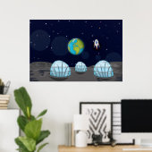 Poster Base lunaire (Bureau à domicile)