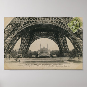Poster Base noire et blanche de Tour Eiffel