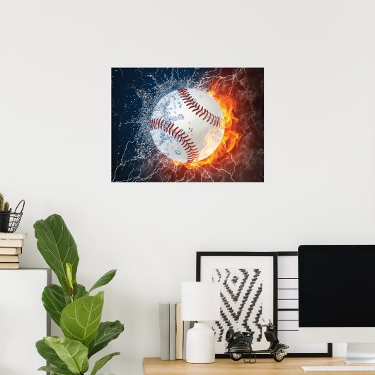 Poster Baseball (Bureau à domicile)