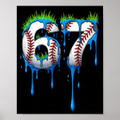 Poster Baseball 67 Six Seven Funny Gen Alpha Meme Blue Dr (Devant)