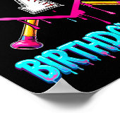Poster Baseball 7 ans Bday garçon glace goutte 7e Bi (Coin)