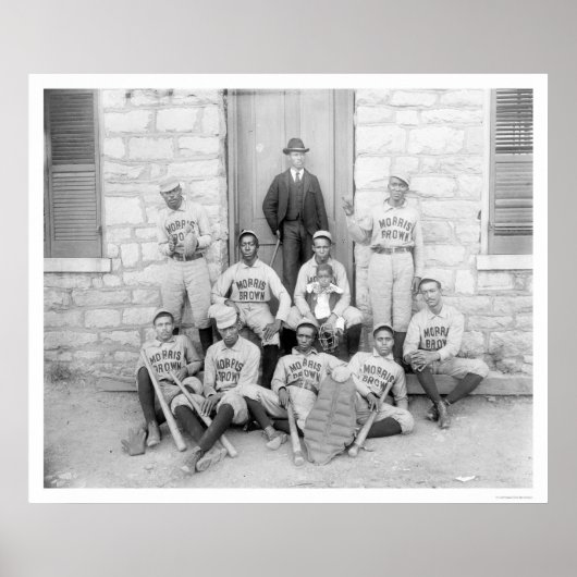 Poster Baseball africain-américain 1900 (Devant)