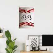 Poster Baseball avec numéro personnalisable (Bureau à domicile)