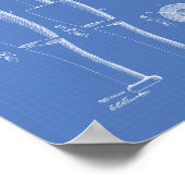 Poster Baseball Bat 1919 Patent Art - Plan directeur (Coin)