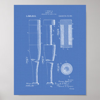 Poster Baseball Bat 1919 Patent Art - Plan directeur