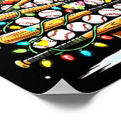 Poster Baseball Christmas Tree Lights (Coin)