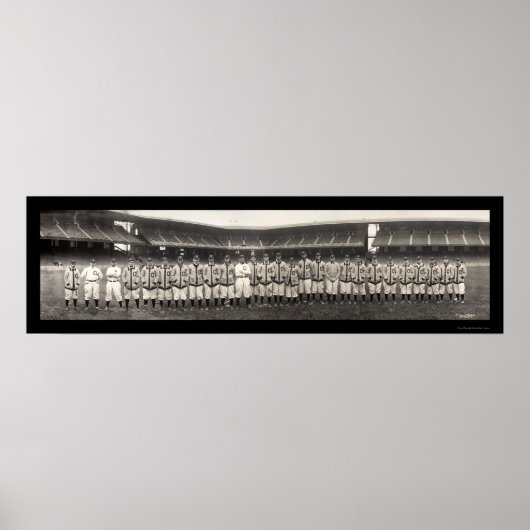 Poster Baseball Cleveland Photo 1910 (Devant)