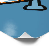 Poster Baseball couleur personnalisé (Coin)